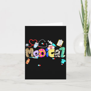 Medical Istant Stethoscope Leopard Medical Istant  Card