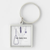 Medical Lab Coat Jacket Doctor Premium Keychain