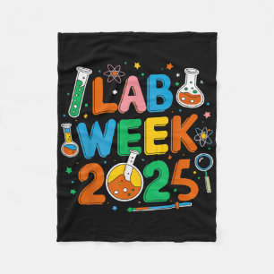 Medical Lab Scientist Retro Lab Week 2025 Phleboto Fleece Blanket