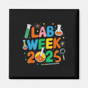 Medical Lab Scientist Retro Lab Week 2025 Phleboto Magnet
