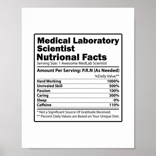 Medical Lab Scientists | Laboratory Chemistry Gift Poster (Front)
