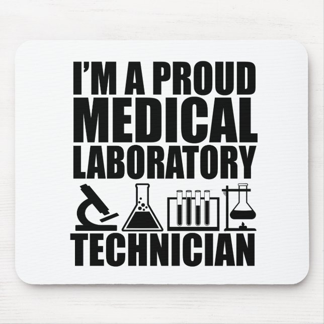 Medical lab tech laboratory technician mouse mat (Front)
