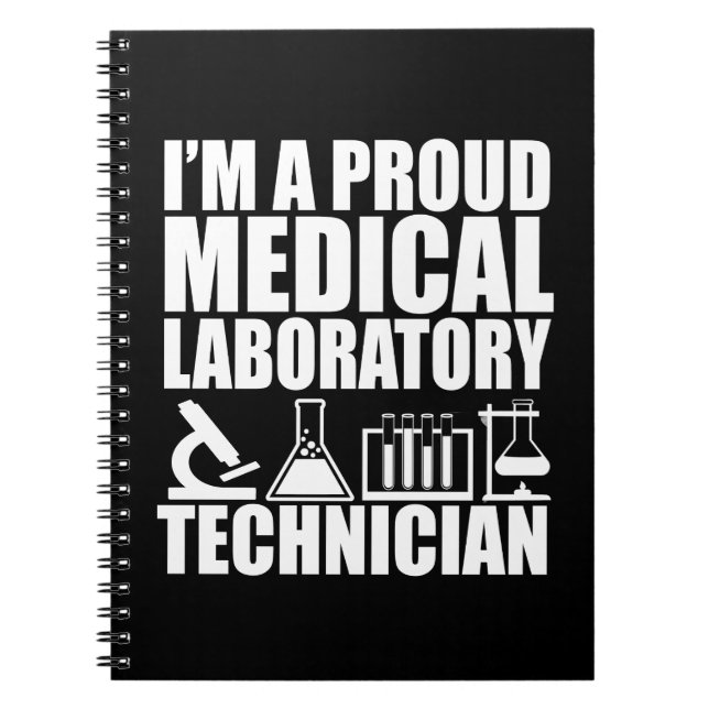 Medical lab tech laboratory technician notebook (Front)