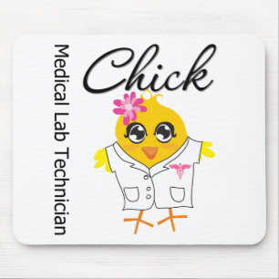 Medical Lab Technician Chick Mouse Mat