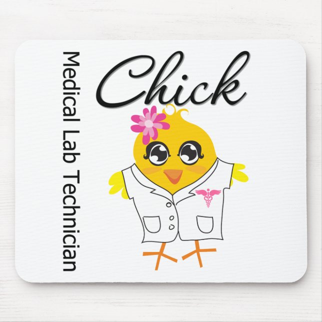 Medical Lab Technician Chick Mouse Mat (Front)