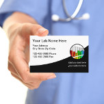 Medical Lab Theme Business Cards<br><div class="desc">Medical laboratory themed business card template designed with a unique lab emblem with test tubes and classic business card layout. Designed for a medical testing lab,  genealogy services,  or health service.</div>