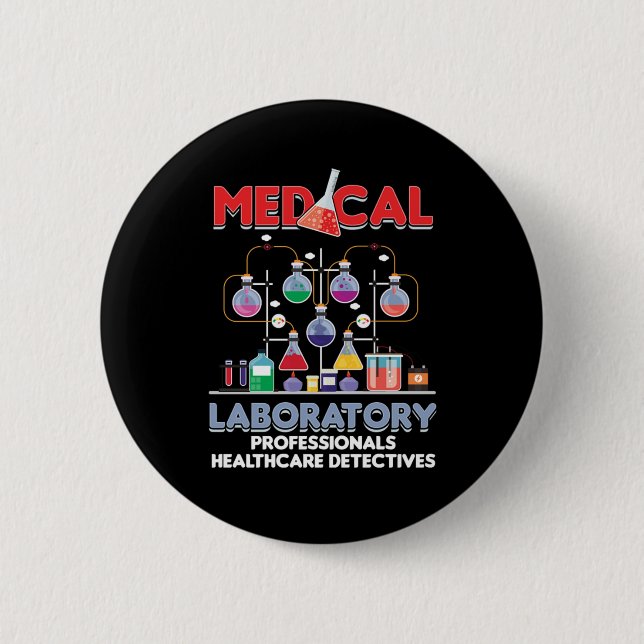 Medical Laboratory Lab Technician Medicine Test Tu 6 Cm Round Badge (Front)