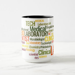 MEDICAL LABORATORY MIXED WORDS COFFEE MUG