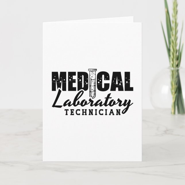 Medical Laboratory Technician Doctor Lab Tech Card (Front)