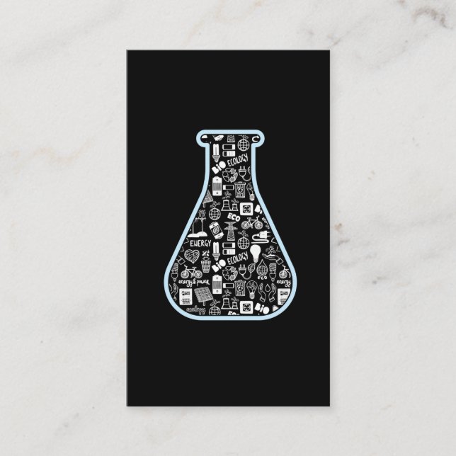Medical Laboratory Test Tube Scientific Technician Business Card (Front)