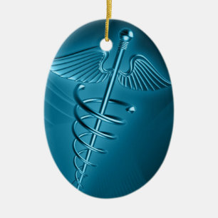 Medical Logo Christmas Orniment Ceramic Tree Decoration