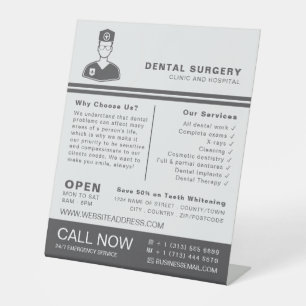 Medical Logo, Dentistry, Dentist Advertising Pedestal Sign