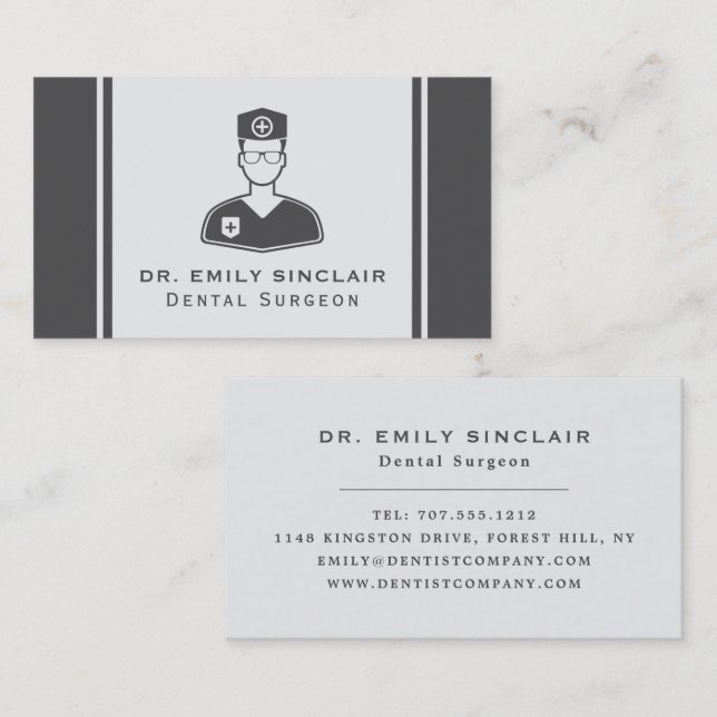 Medical Logo, Dentistry, Dentist Business Card (Front/Back)