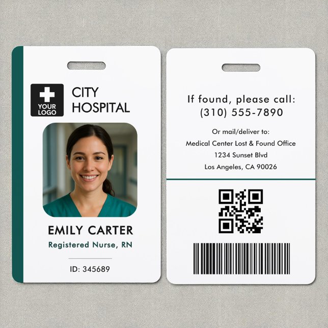Medical Logo Template Employee Photo Name Nurse ID Badge (Creator Uploaded)