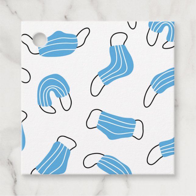 Medical mask pattern favour tags (Front)