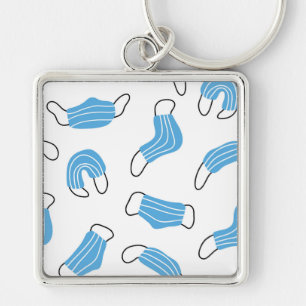 Medical mask pattern key ring