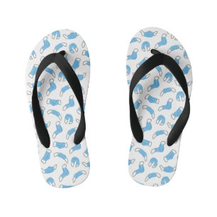 Medical mask pattern kid's flip flops