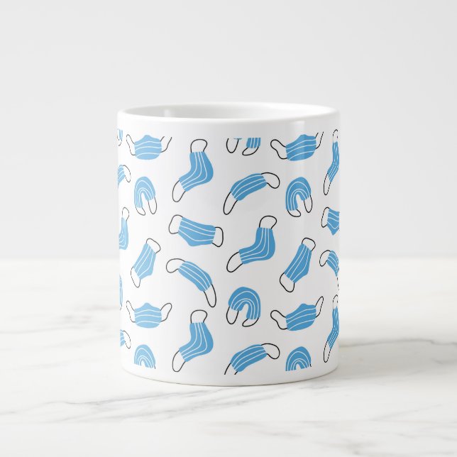 Medical mask pattern large coffee mug (Front)