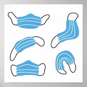 Medical mask pattern poster