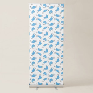 Medical mask pattern retractable banner