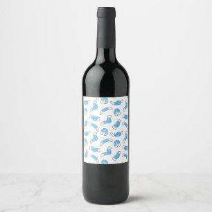 Medical mask pattern wine label