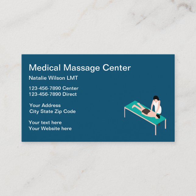 Medical Massage Centre Business Card (Front)