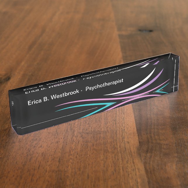Medical Mental Health Professional Desk Nameplate (Side)