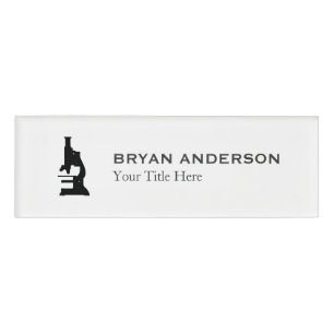 Medical - Microscope Name Tag