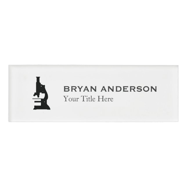 Medical - Microscope Name Tag (Front)