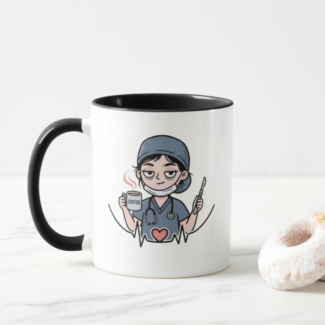 Medical Mug ( female version ) (With Donut)