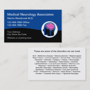 Medical Neurology Neurologist Business Cards