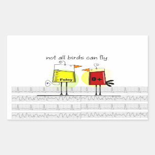 Medical Nurse Birds Rectangular Sticker