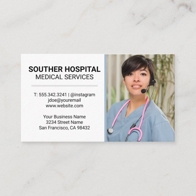 Medical Nurse | Customer Service Business Card (Front)