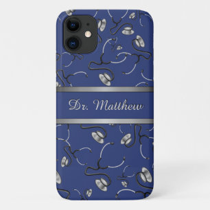 Medical Nurse Doctor Themed Stethoscopes Name iPhone 11 Case
