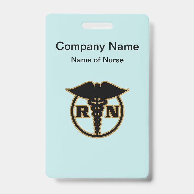 Medical Nurse Logo Design ID Badge (Front)