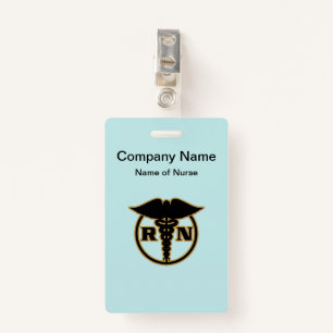 Medical Nurse Logo Design ID Badge