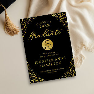 Medical Nursing Graduation Announcement Photo Card