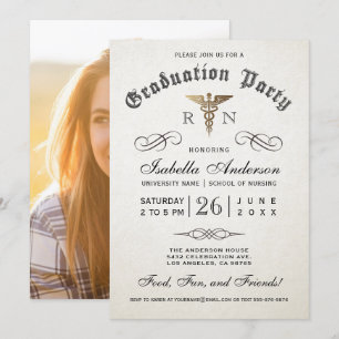 Medical Nursing School Graduation Invitations