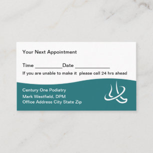 Medical Office Podiatrist Modern Appointment Cards