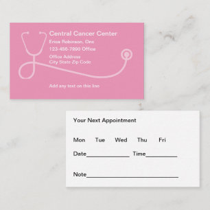 Medical Oncologist Appointment Business Cards