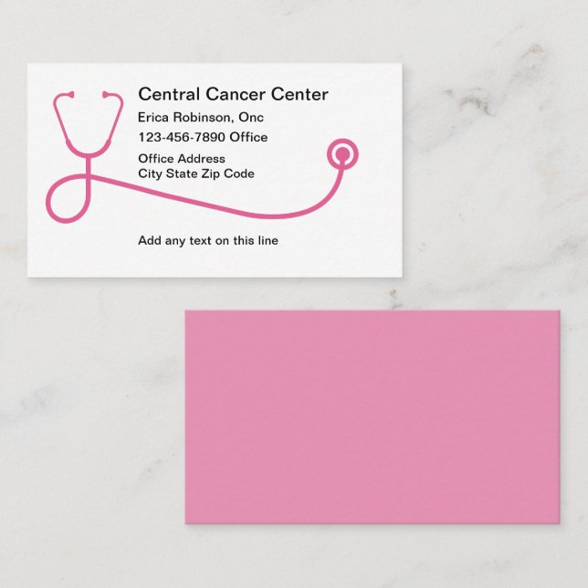 Medical Oncologist Cancer Doctor Business Card (Front/Back)