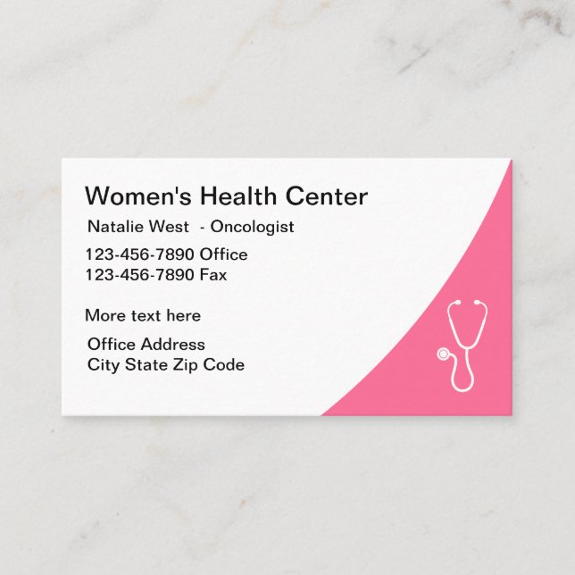 Medical Oncologist Cancer Medical Business Cards (Front)