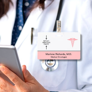 Medical Oncologist Cancer Photo ID Template ID Badge