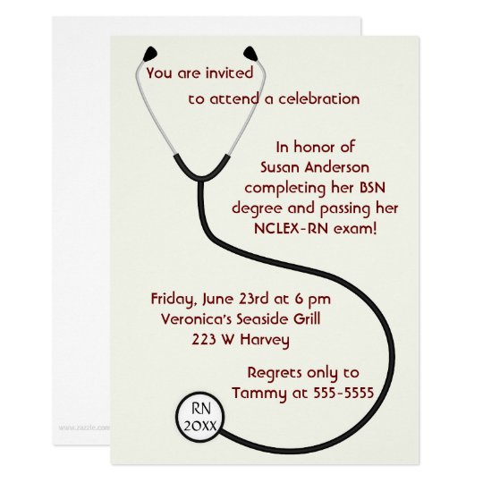 Medical or Nursing Degree Graduation Invitation