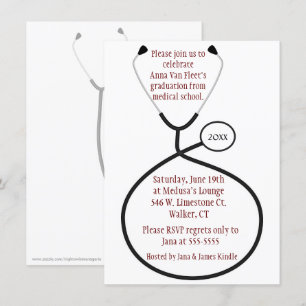 Medical or Nursing Graduation Party Invitation