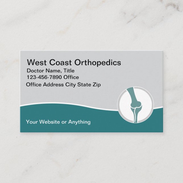 Medical Orthopaedic Doctor Business Cards  (Front)