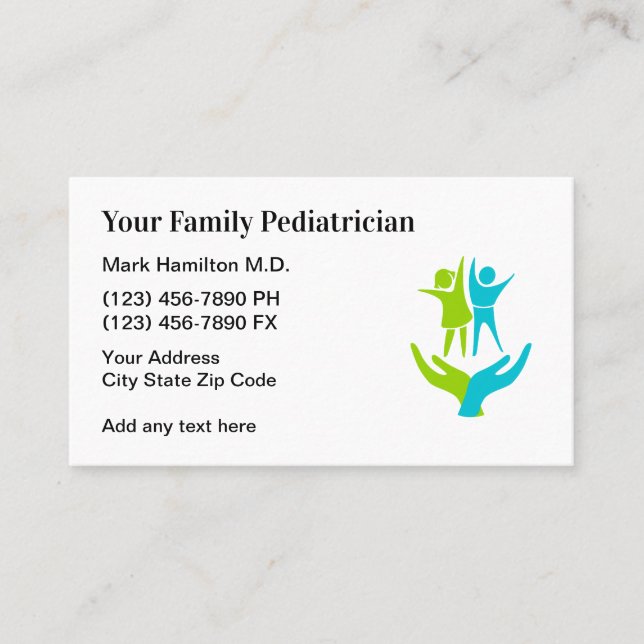 Medical Paediatrician Appointment Cards  (Front)