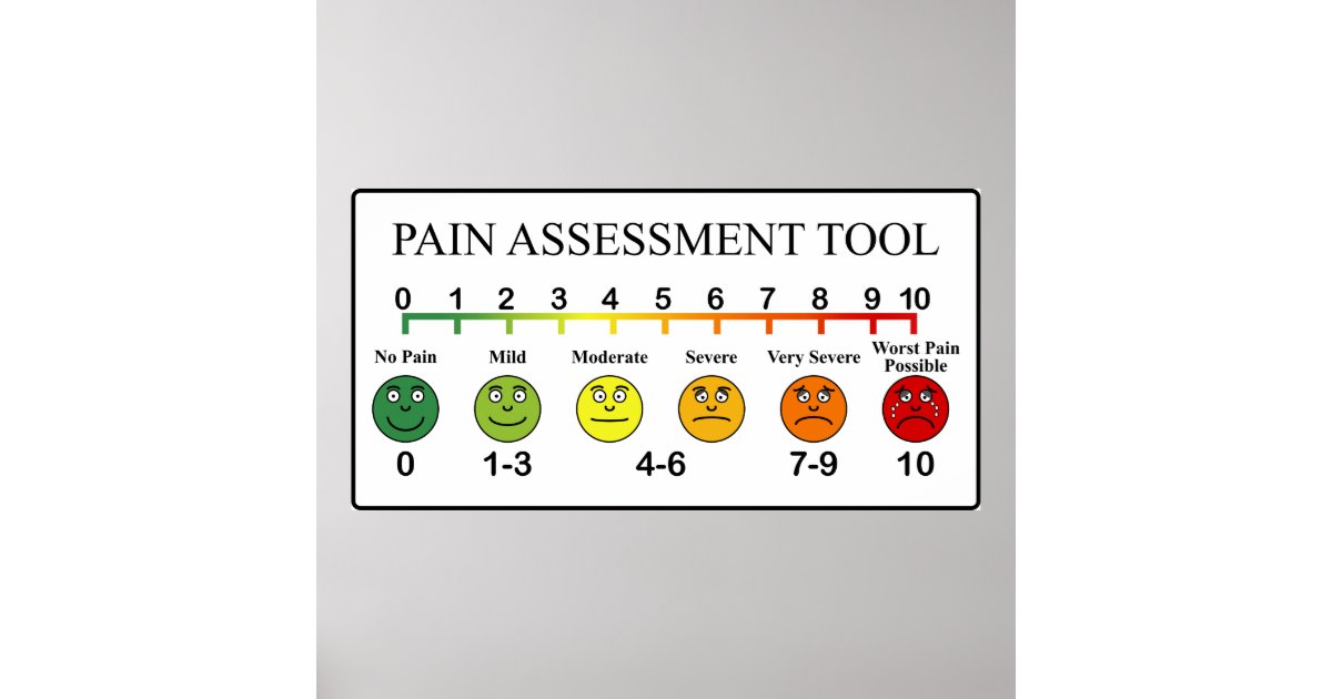 Medical Pain Assessment Tool Chart | Zazzle