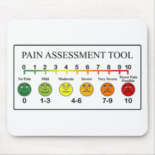 Medical Pain Assessment Tool Chart Mouse Mat