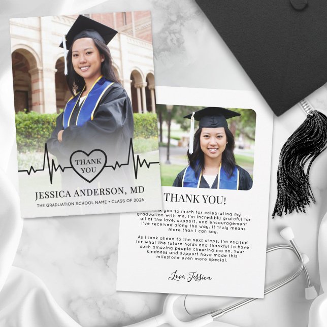 Medical Photo Graduation Thank You Card (Medical Photo Graduation Thank You Card)